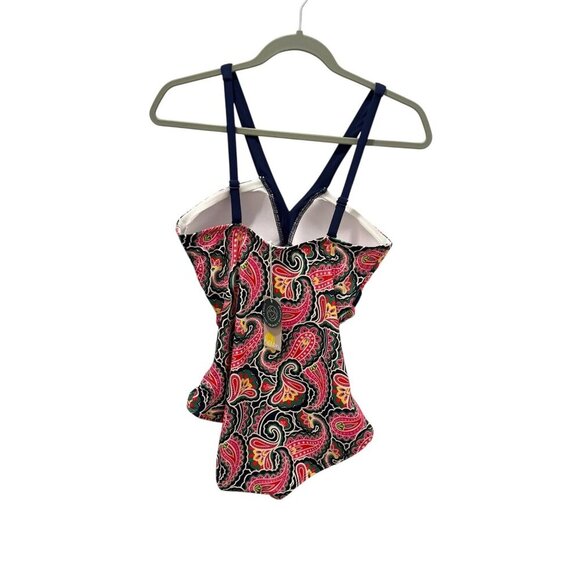 Boden Womens Paisley Print One-Piece Swimsuit Size 10 Navy & Multicolor NWT - Picture 3 of 5